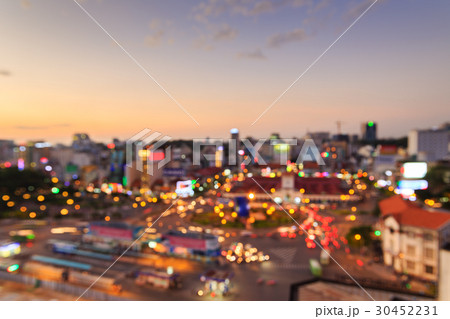Ben Thanh Market with defocused bokeh lights 30452231