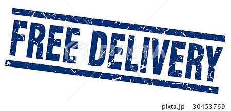 square grunge blue free delivery stamp square grunge blue free delivery stamp 30453769
