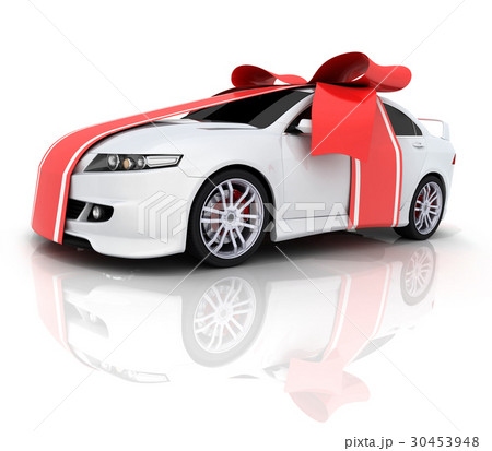 Car and red ribbon 30453948