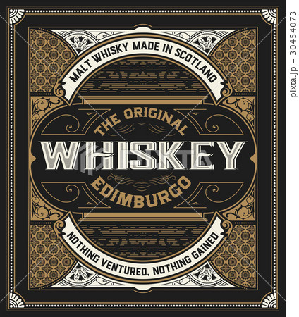 Retro whiskey label. Vector 30454073