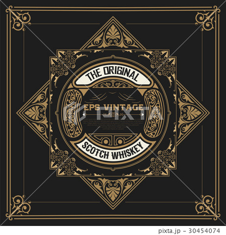 Whiskey label with old frames Whiskey label with old frames 30454074