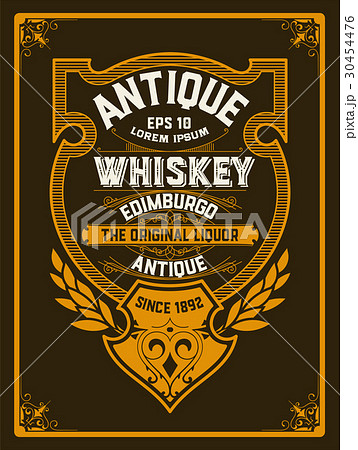 Art-deco Whiskey label 30454476