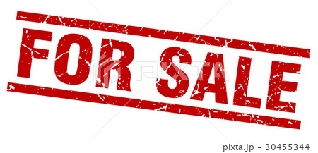 square grunge red for sale stamp 30455344