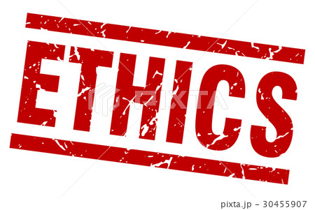 square grunge red ethics stamp 30455907