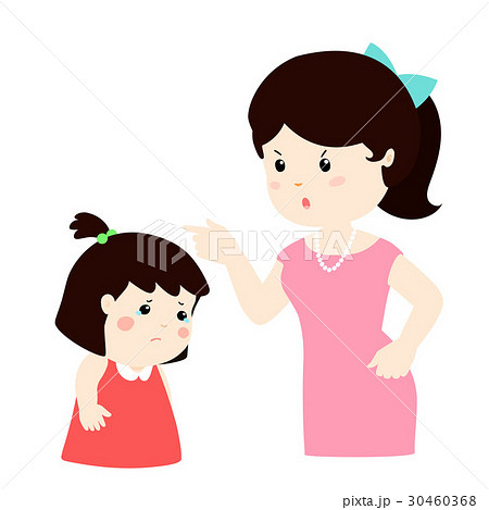 Mother scolds her daughter cartoon vector. - Stock Illustration [30460368]  - PIXTA