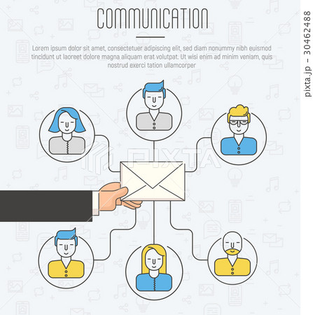 Communication process infographic of running email 30462488