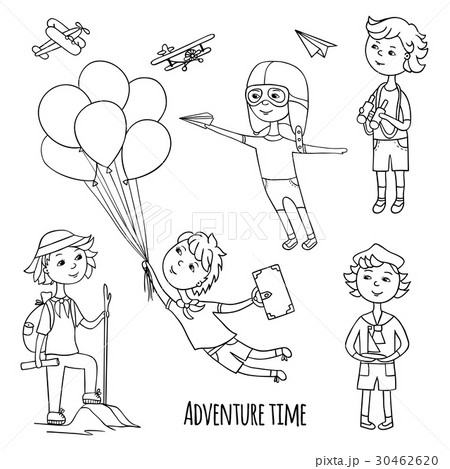 Little travelers around the world. 30462620