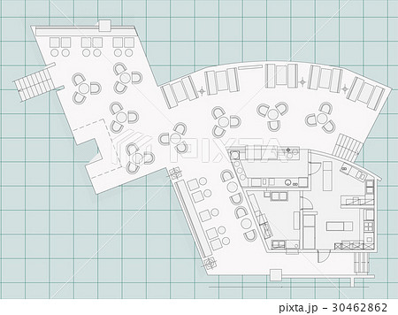 Standard cafe furniture symbols on floor plans Standard cafe furniture symbols on floor plans 30462862