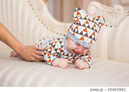 Portrait of crying baby boy Portrait of crying baby boy 30463981