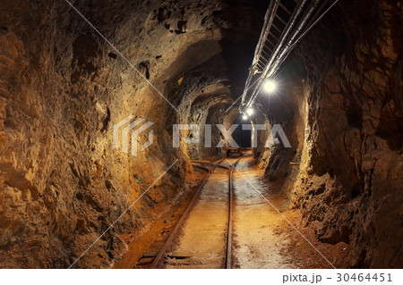 Underground mine passage angle shot Underground mine passage angle shot 30464451