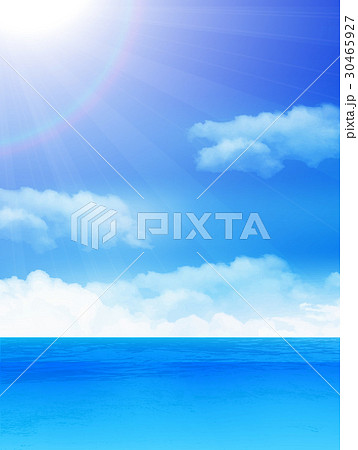 海 夏 風景 背景 のイラスト素材