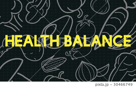 Graphic of various vegetable icons healthy nutrition Graphic of various vegetable icons healthy nutrition 30466749