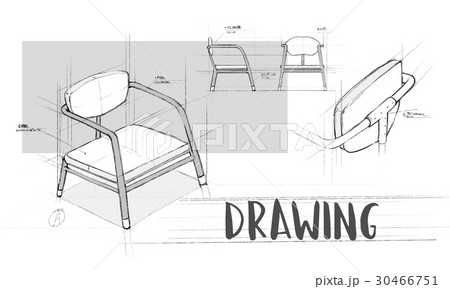 Armchair furniture sketch plan draft Armchair furniture sketch plan draft 30466751