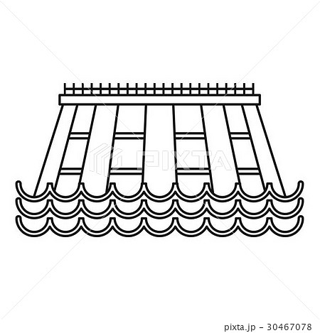 Hydroelectric icon, outline style Hydroelectric icon, outline style 30467078