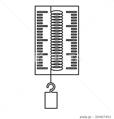 Dynamometer with a hook icon, outline style 30467401