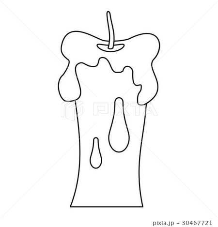 Waxen candle icon, outline style Waxen candle icon, outline style 30467721