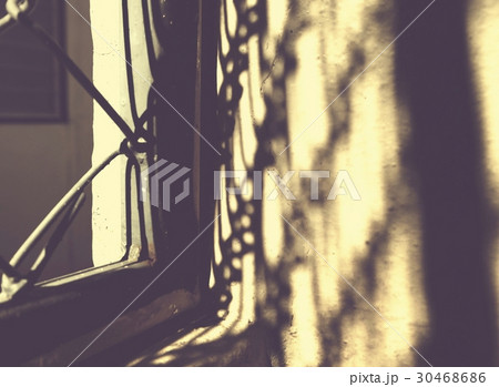 Sunny light in the morning with iron bars Sunny light in the morning with iron bars 30468686