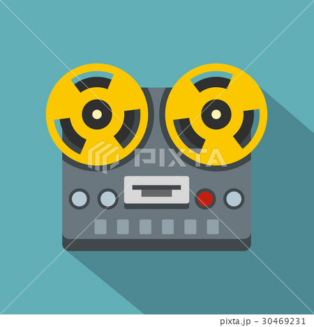 Vintage reel to reel tape recorder deck icon 30469231