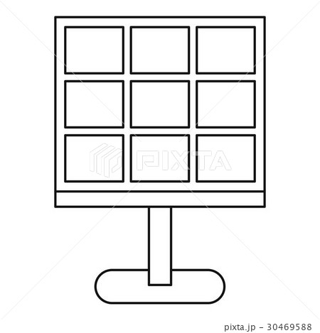 Solar battery icon, outline style Solar battery icon, outline style 30469588