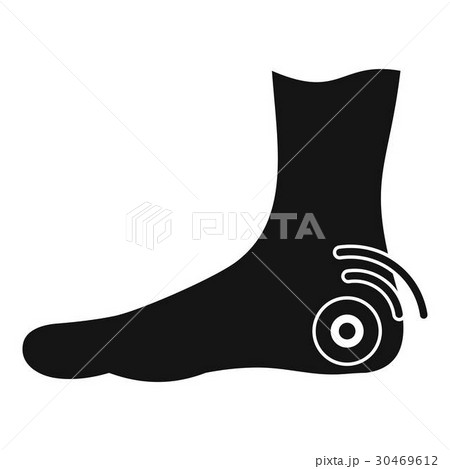 Foot heel icon, simple style 30469612