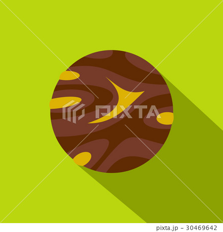 Round planet icon, flat style 30469642