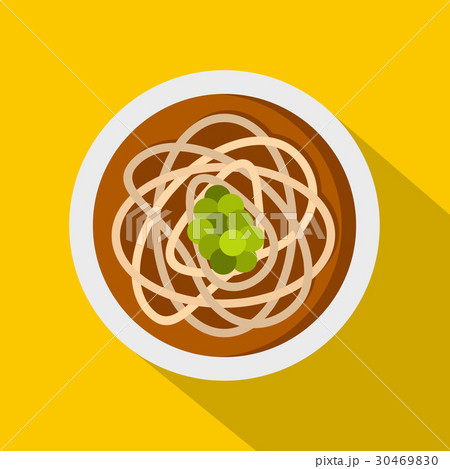 Asian noodles icon, flat style 30469830