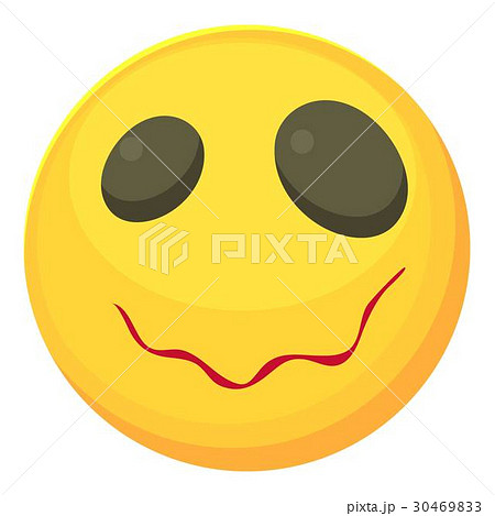 Sleepy smiley icon, cartoon style 30469833