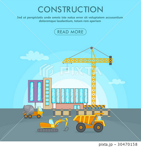Building process concept area, cartoon style Building process concept area, cartoon style 30470158