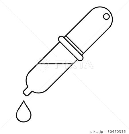 Pipette icon, outline style Pipette icon, outline style 30470356