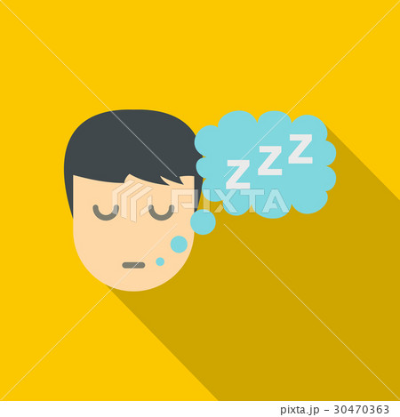 Sleeping person with thought bubble of z icon 30470363