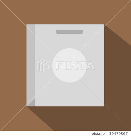 Paper bag icon, flat style Paper bag icon, flat style 30470367