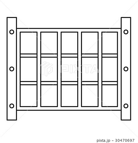 Yard fence icon, outline style Yard fence icon, outline style 30470697