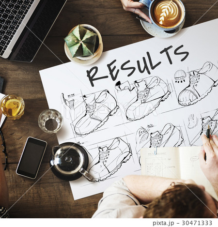 Shoe production procedure sketch drawing 30471333