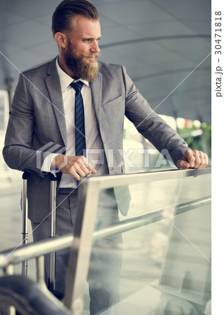Businessmen Luggage Business Trip Wait Businessmen Luggage Business Trip Wait 30471818