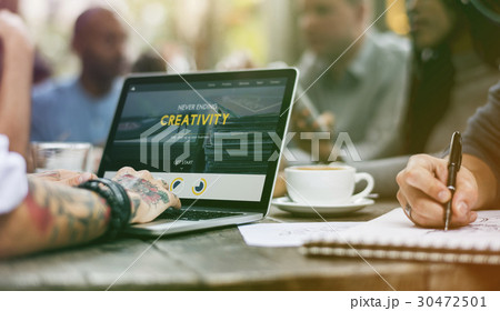 Group of people brainstorming and sharing creativity ideas 30472501