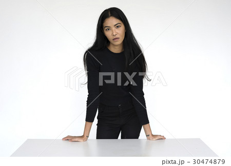 Studio People Shoot Portrait Isolated on White Studio People Shoot Portrait Isolated on White 30474879