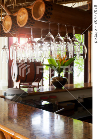 Hotel bar counter. Tropical background. Copy space 30477029
