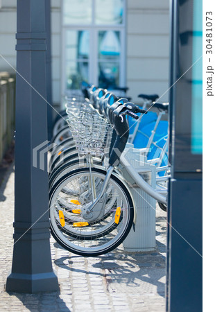 photo of bicycles on parking places photo of bicycles on parking places 30481073
