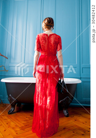 young woman near bath 30482412