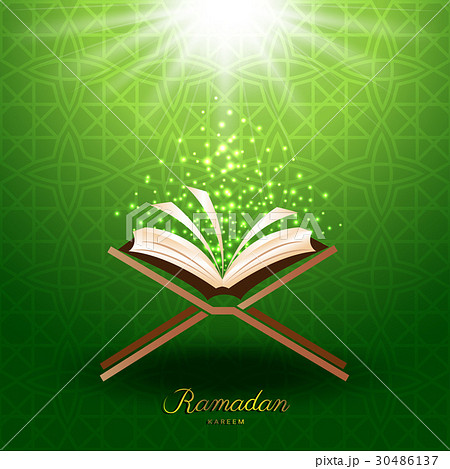 Muslim Quran with magic light for ramadan of Islam Muslim Quran with magic light for ramadan of Islam 30486137