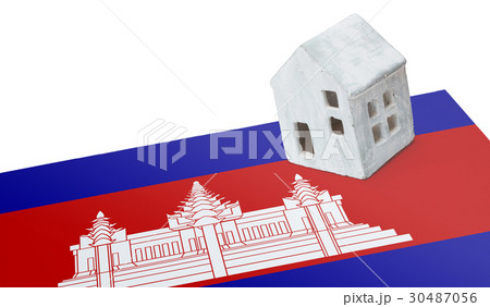 Small house on a flag - Cambodia Small house on a flag - Cambodia 30487056