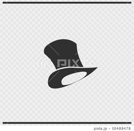 hat icon black color on transparent 30488478