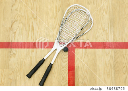 squash rackets and ball top view squash rackets and ball top view 30488796