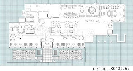 Standard cafe furniture symbols on floor plans Standard cafe furniture symbols on floor plans 30489267