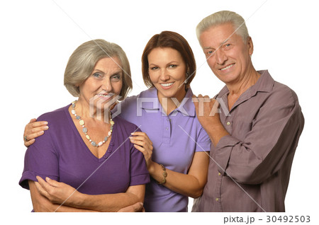 Elderly parents and their adult daughter 30492503