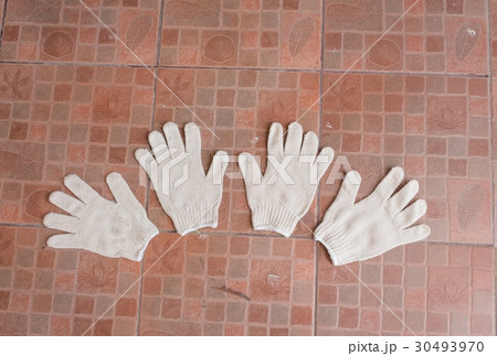 Gloves made of white Gloves made of white 30493970