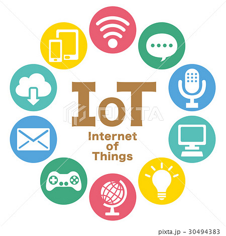 Iot インターネット コミュニケーションツールのイラスト素材