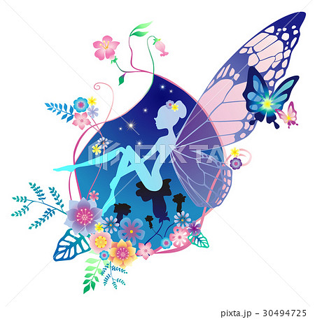 花の妖精イメージのイラスト素材