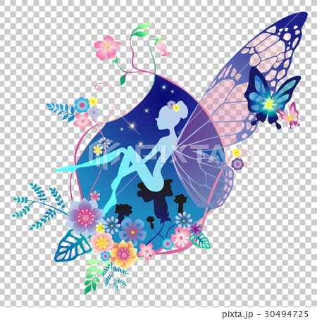 花の妖精イメージのイラスト素材