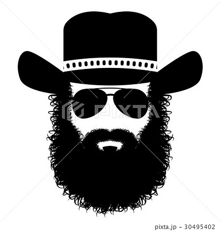 Bearded man silhouette Bearded man silhouette 30495402